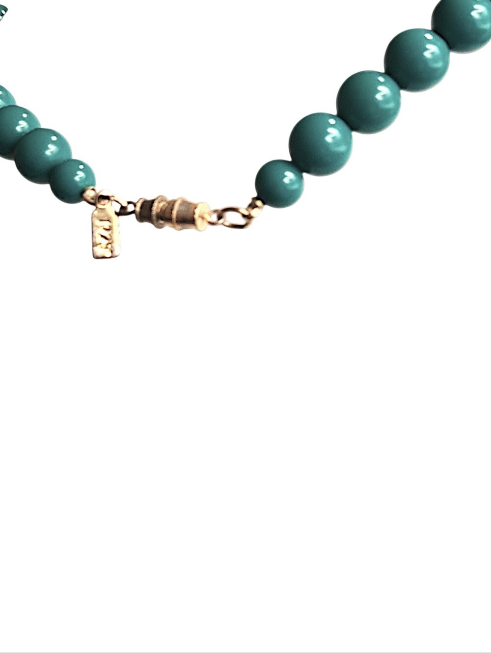 Teal, Gold, & Brown Beads Long Necklace | 1928 Brand | 39" Long | NWOT - Picture 6 of 6